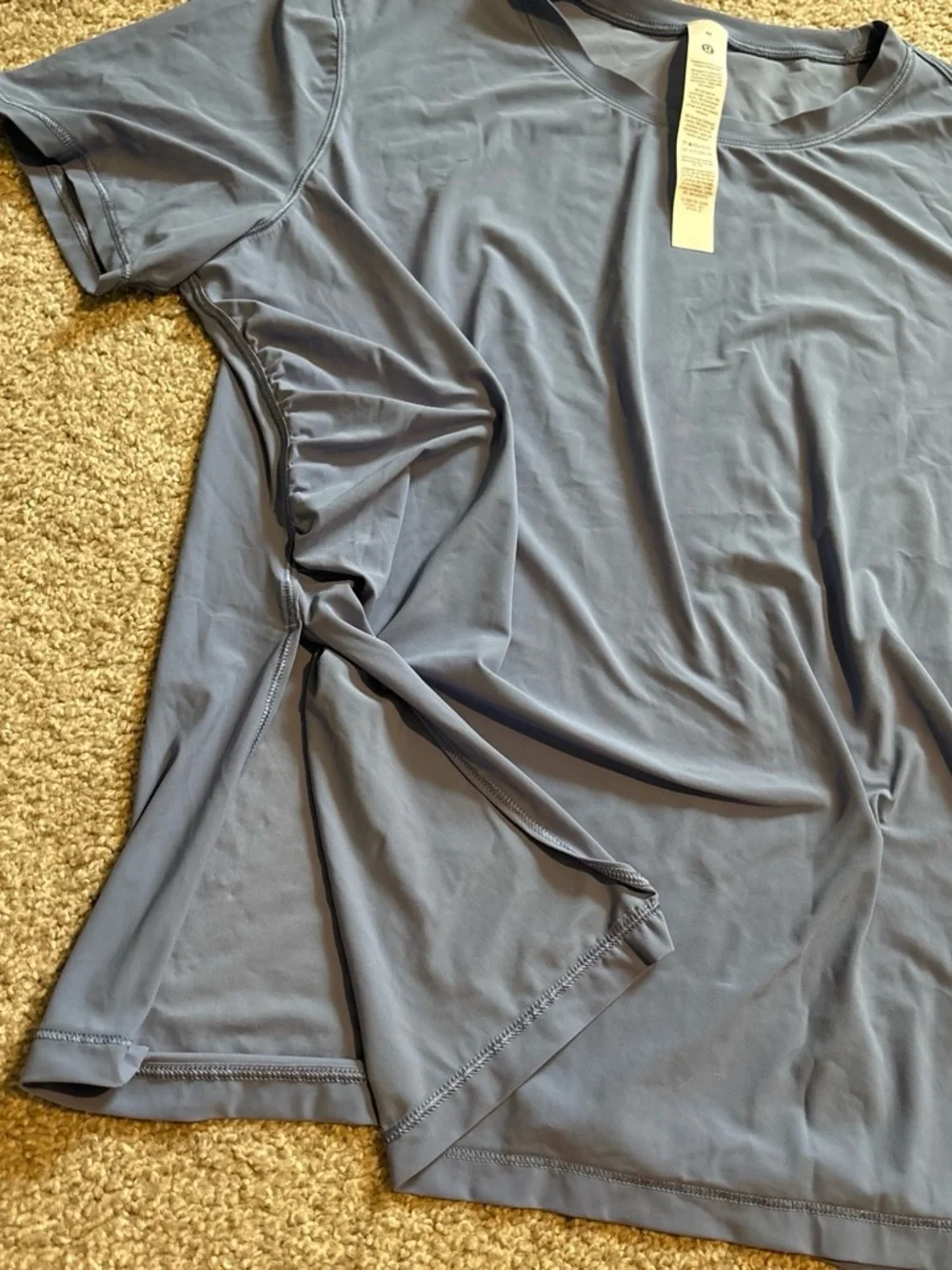 lululemon athletica Women’s Medium blue workout top drifit breakaway tee workout